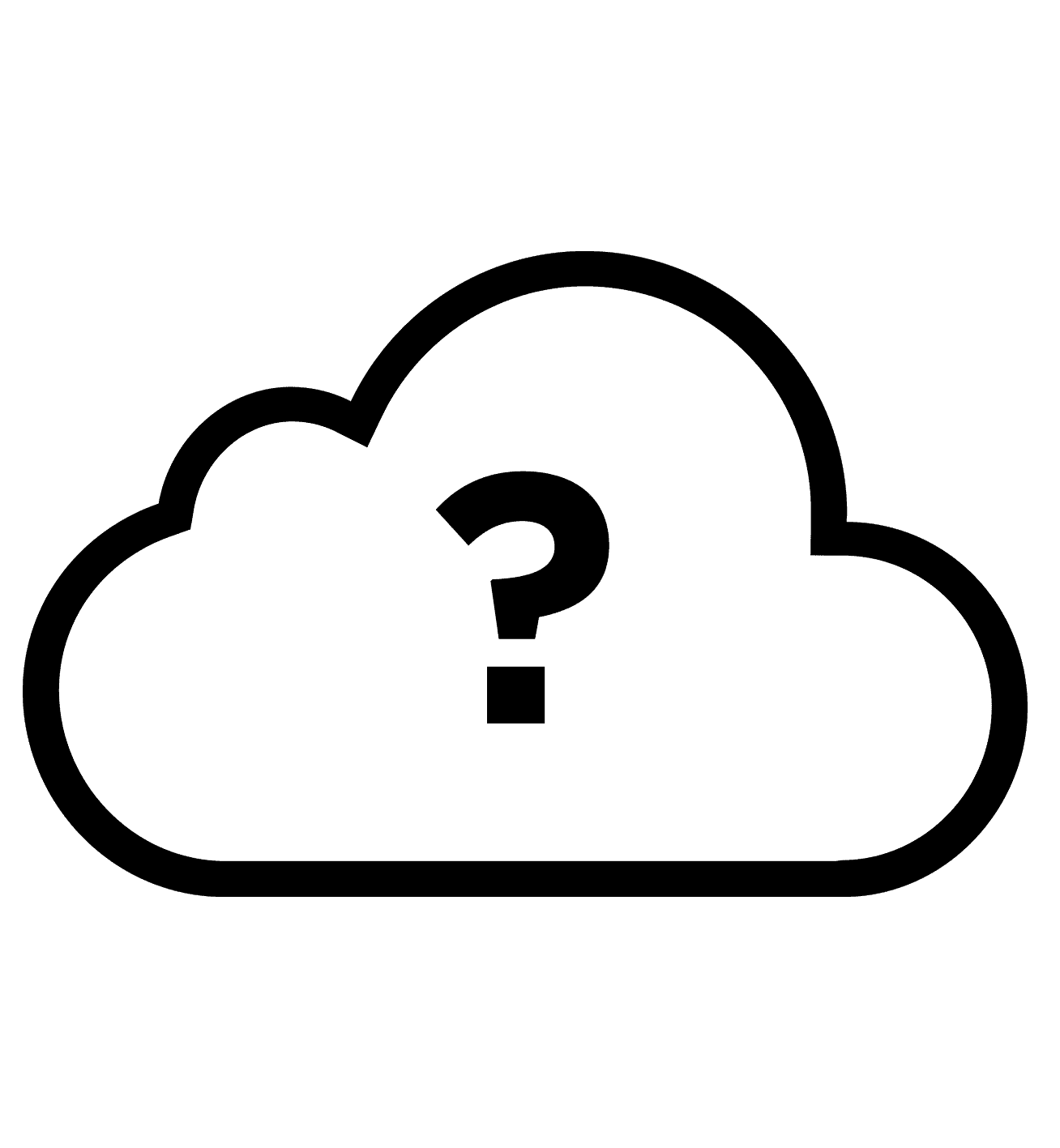 Question Mark Inside Cloud